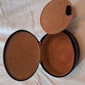 Coach travel jewelry case in black leather